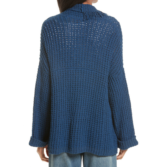 Ill Be Around Fringe Slouchy Silk Cotton Cardigan - Picture 6 of 8